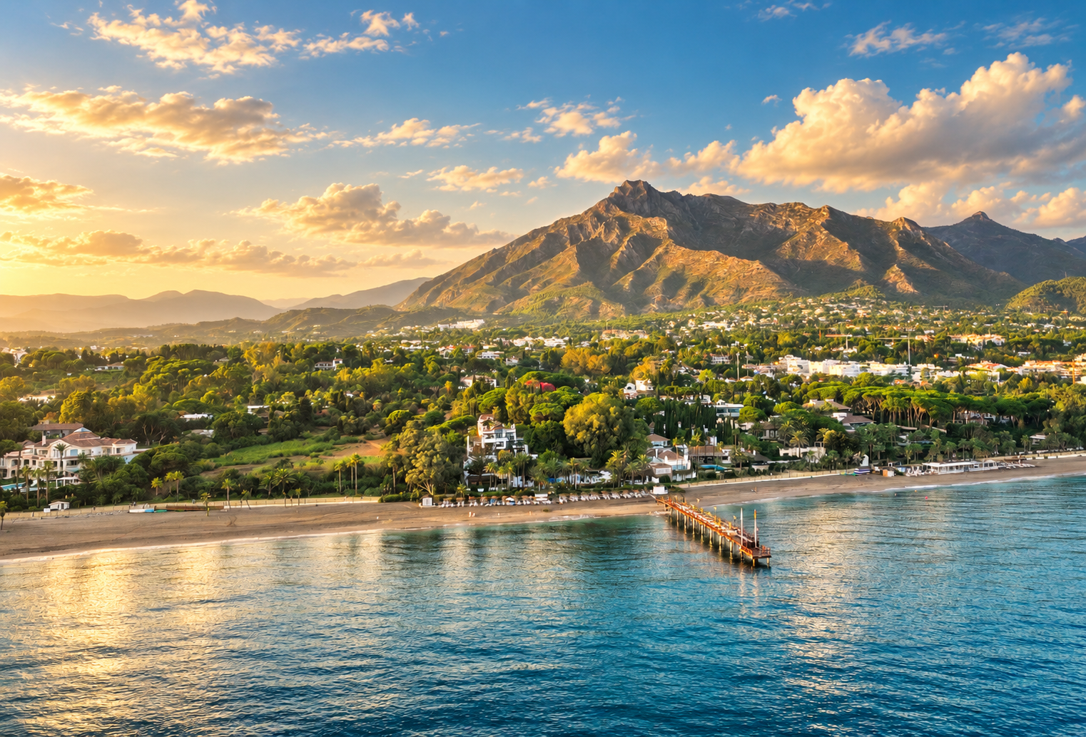 Marbella bay and La Concha mountain