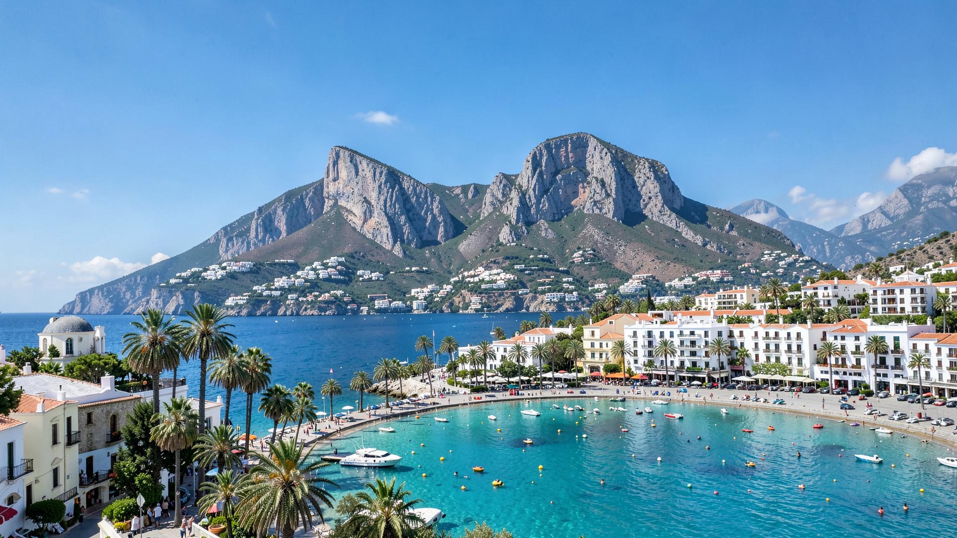 Marbella bay and La Concha mountain