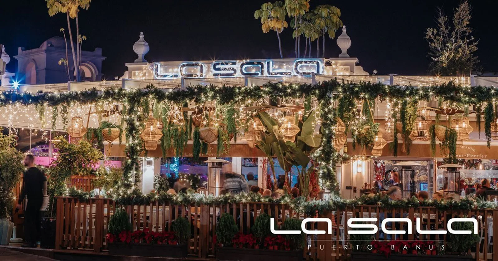 Evening terrace at La Sala Banus in Marbella